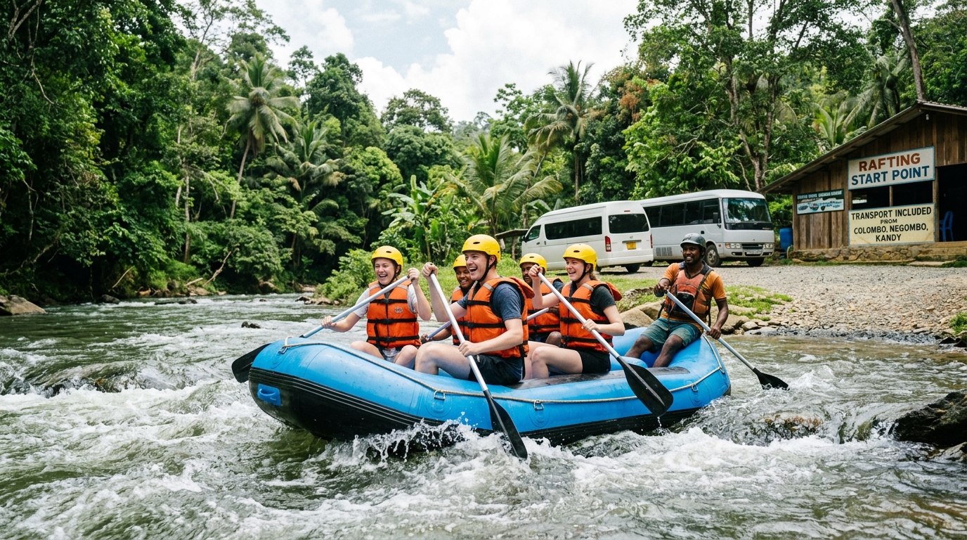 Rafting with transport from Colombo