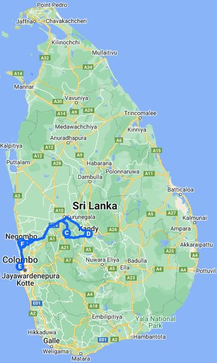 4 Day Sri Lanka Tour itineraries, Fine Sri Lanka 4 Days Itinerary