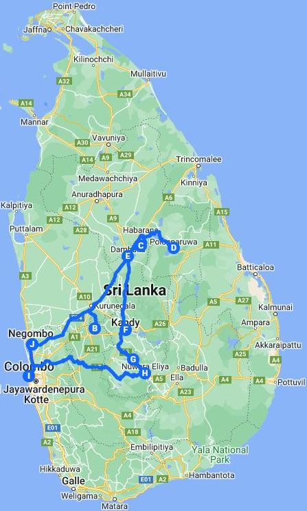 5 Days Cultural sites & Hill country Srilanka Tour Itinerary