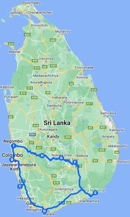 8 Days Best Beaches,Wild life & Adventure Sri Lanka Tour Itinerary