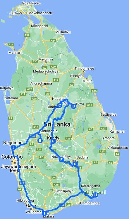 9 Days Ancient Ruins to South Coast Sri Lanka Tour Itinerary