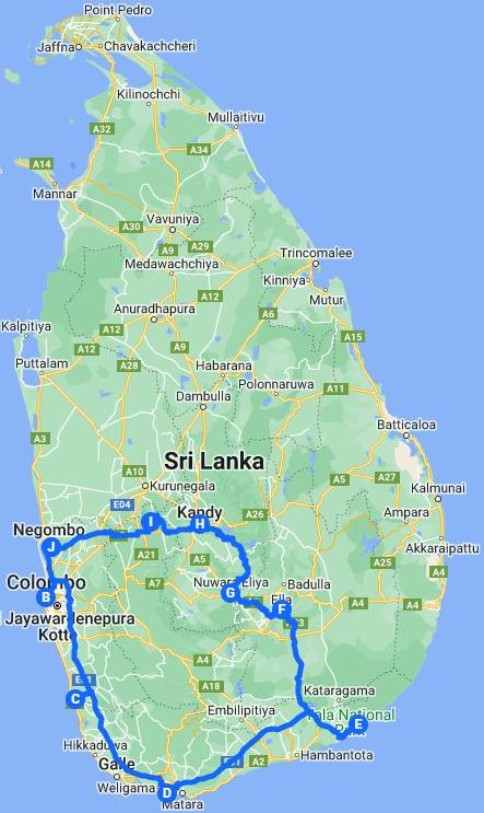 9 Days Leisure & Wildlife Sri Lanka Tour Itinerary