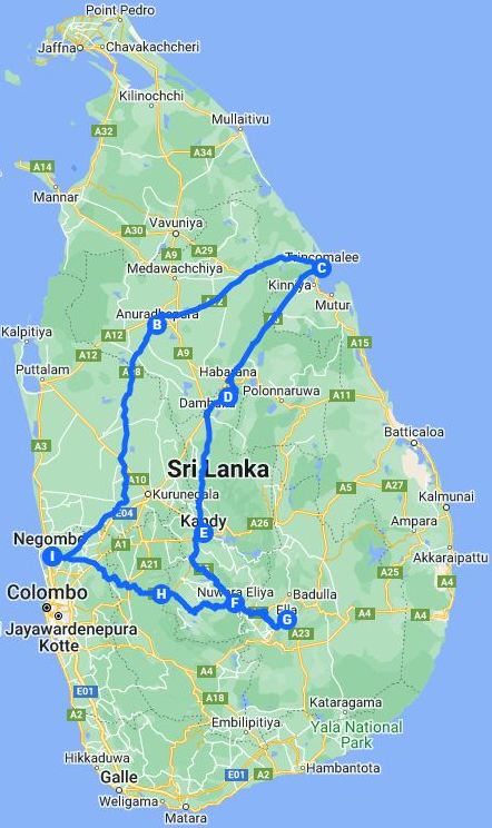 9 Days Culture & Waterfalls Sri Lanka Tour Itinerary