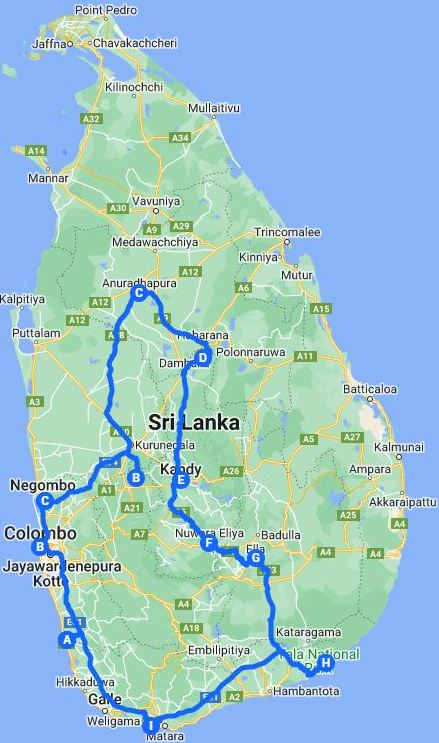 10 Days Cultural Triangle to South Coast Beaches Sri Lanka Tour Itinerary