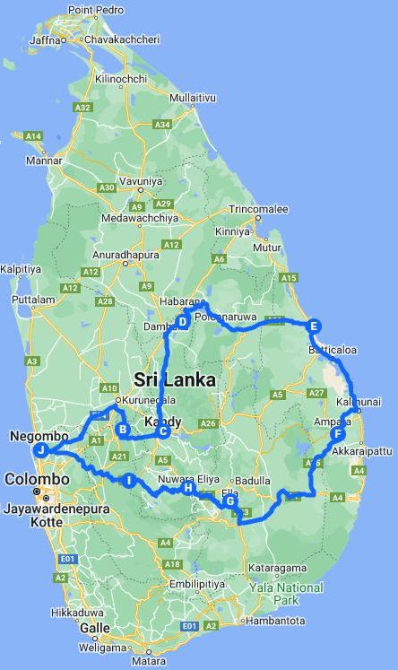 12 Days Glamour of Sri Lanka Tour Itinerary