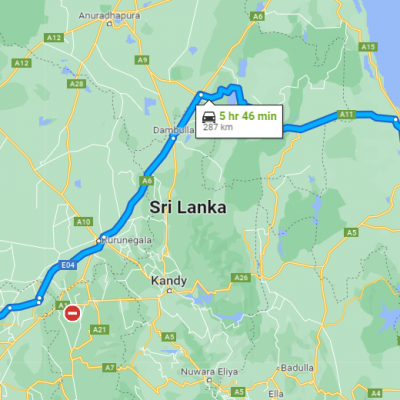 Colombo Airport to Batticaloa Transfer