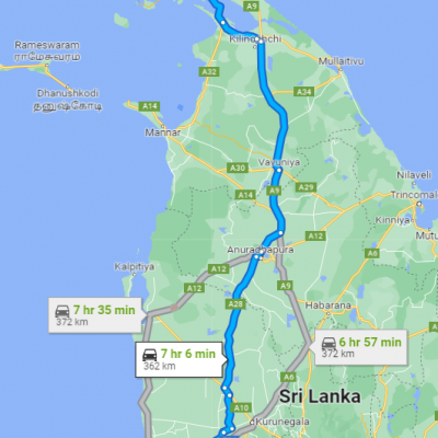 Colombo Airport to Jaffna Transfer