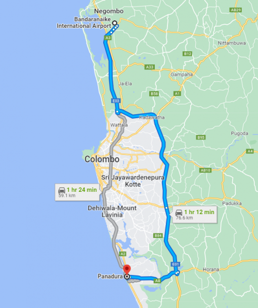 Colombo Airport to Panadura Transfer