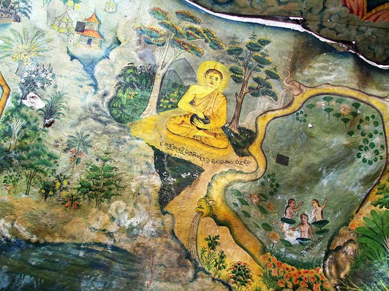 buddha images in mulkirigala rock temple