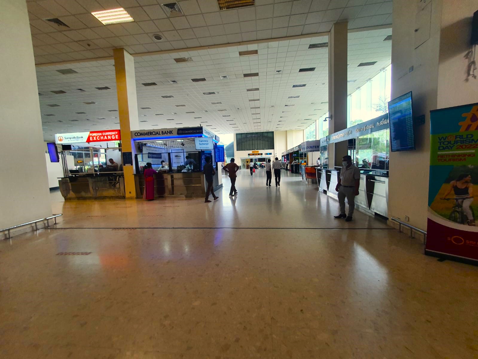 Colombo airport arriving to the paging area