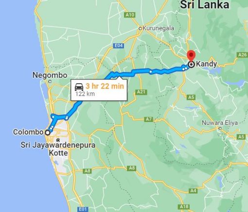 Colombo City to Kandy Transfer