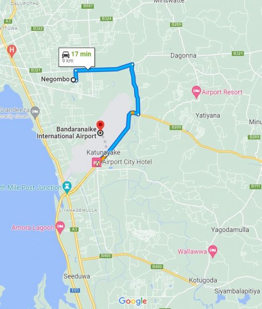 Negombo City to Colombo International Airport Transfer