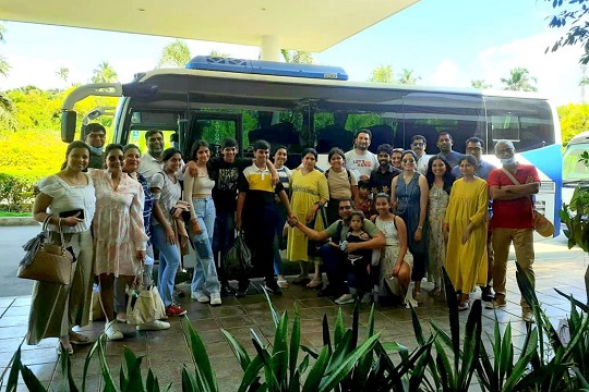 bus hire from airport with our guest and Mr Sarath bus hire from airport with our guest and Mr Sarath
