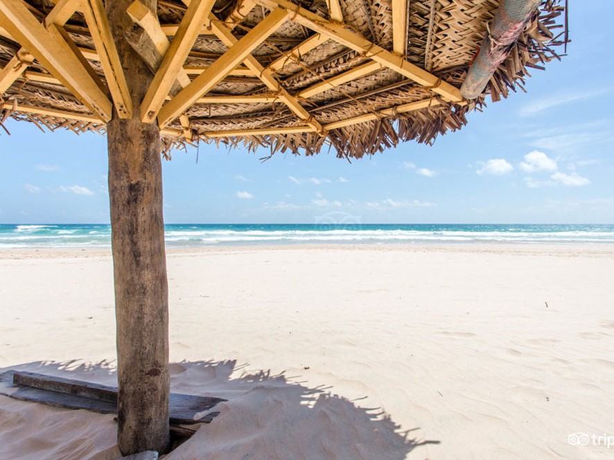 a beach hut in koggala